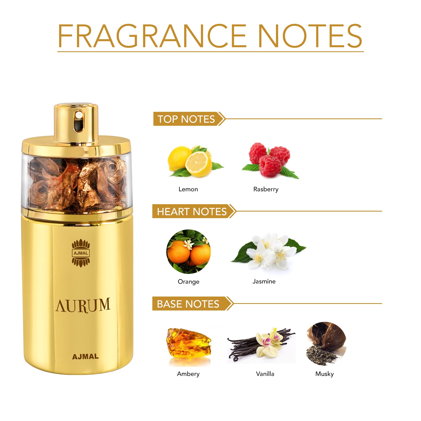 Ajmal Aurum Eau De Parfum 75ML Fruity Perfume Gift For Women