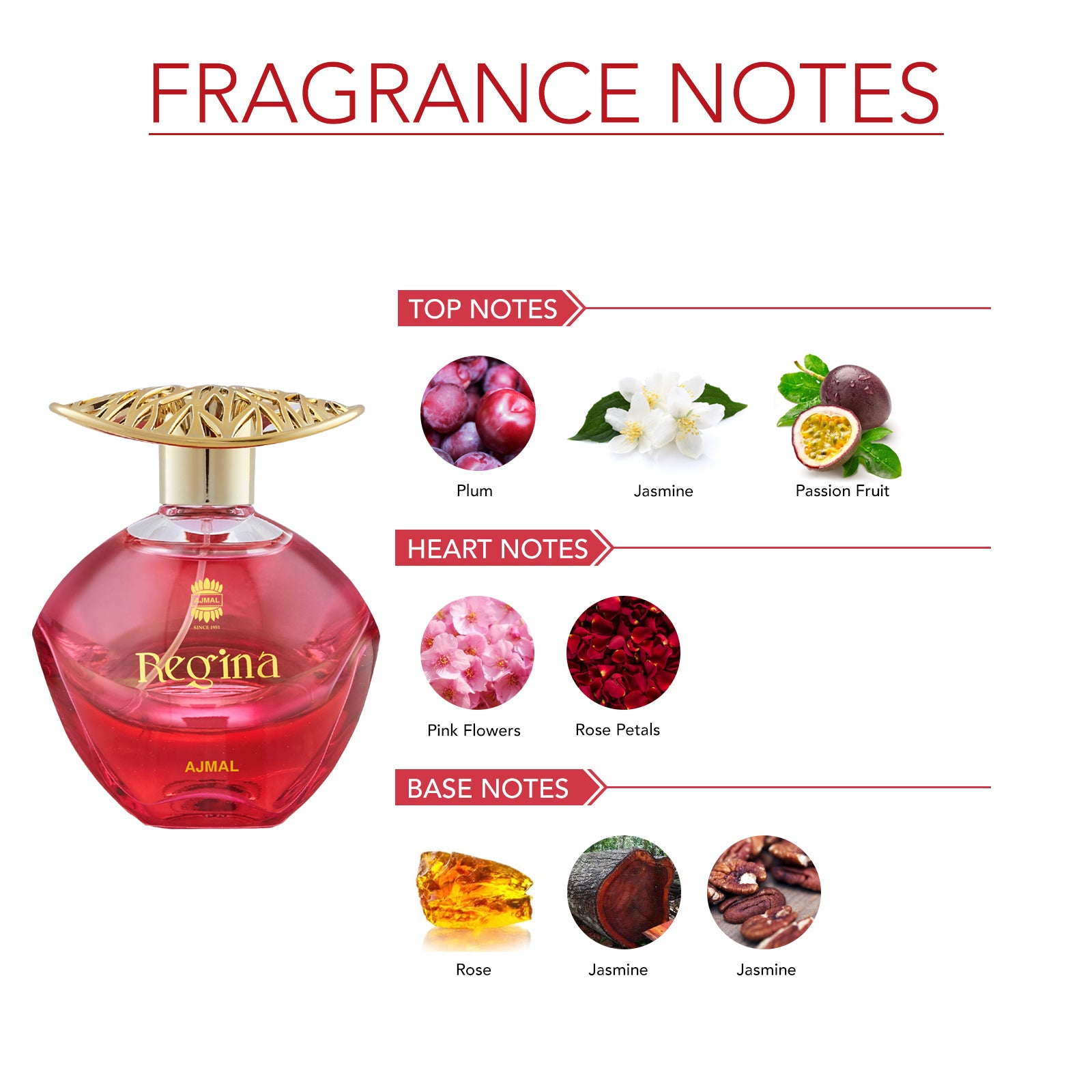 Ajmal Regina Eau De Parfum 100ML Fruity Perfume Gift For Women