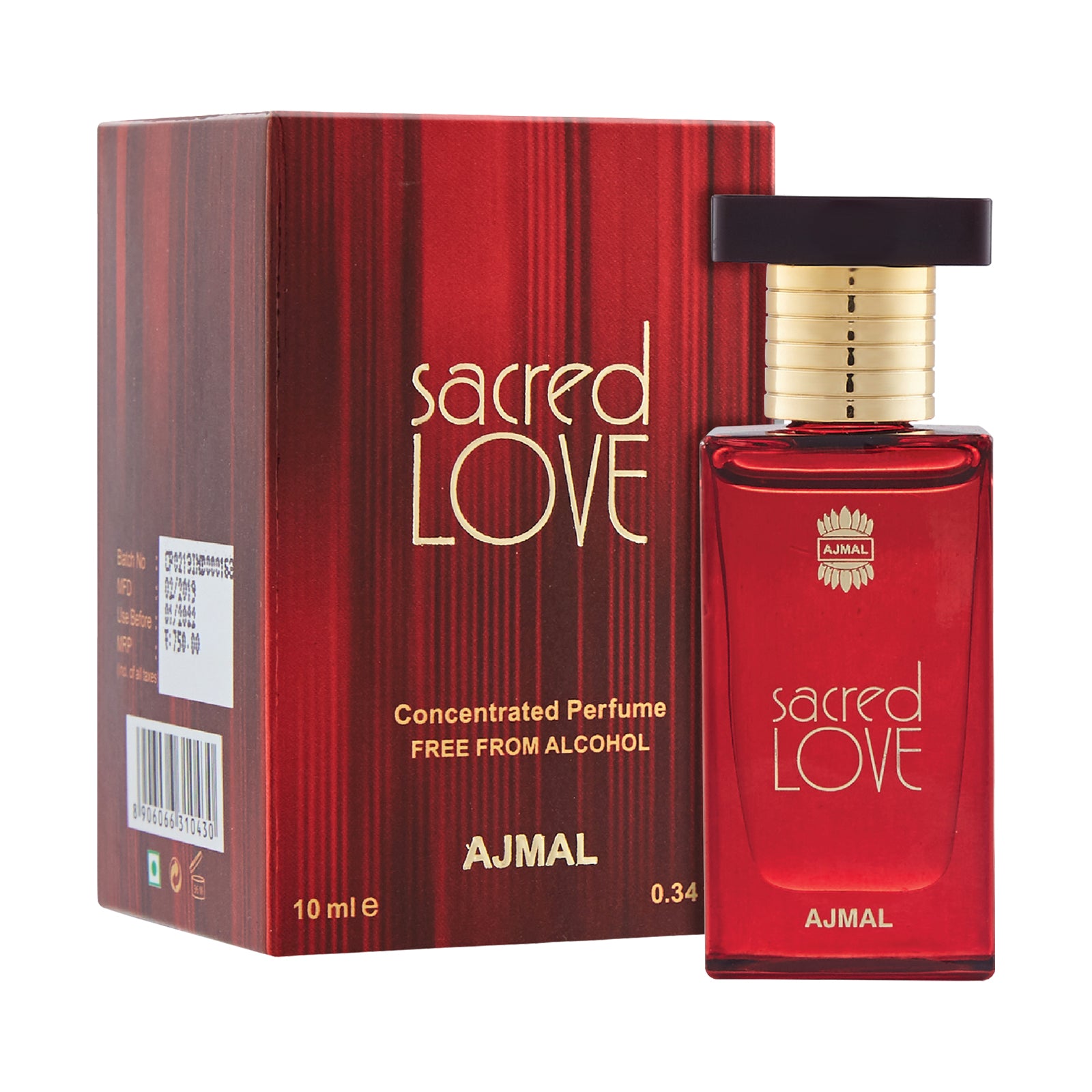 Ajmal Sacred Love Concentrated Floral Perfume Free From Alcohol 10ml for women